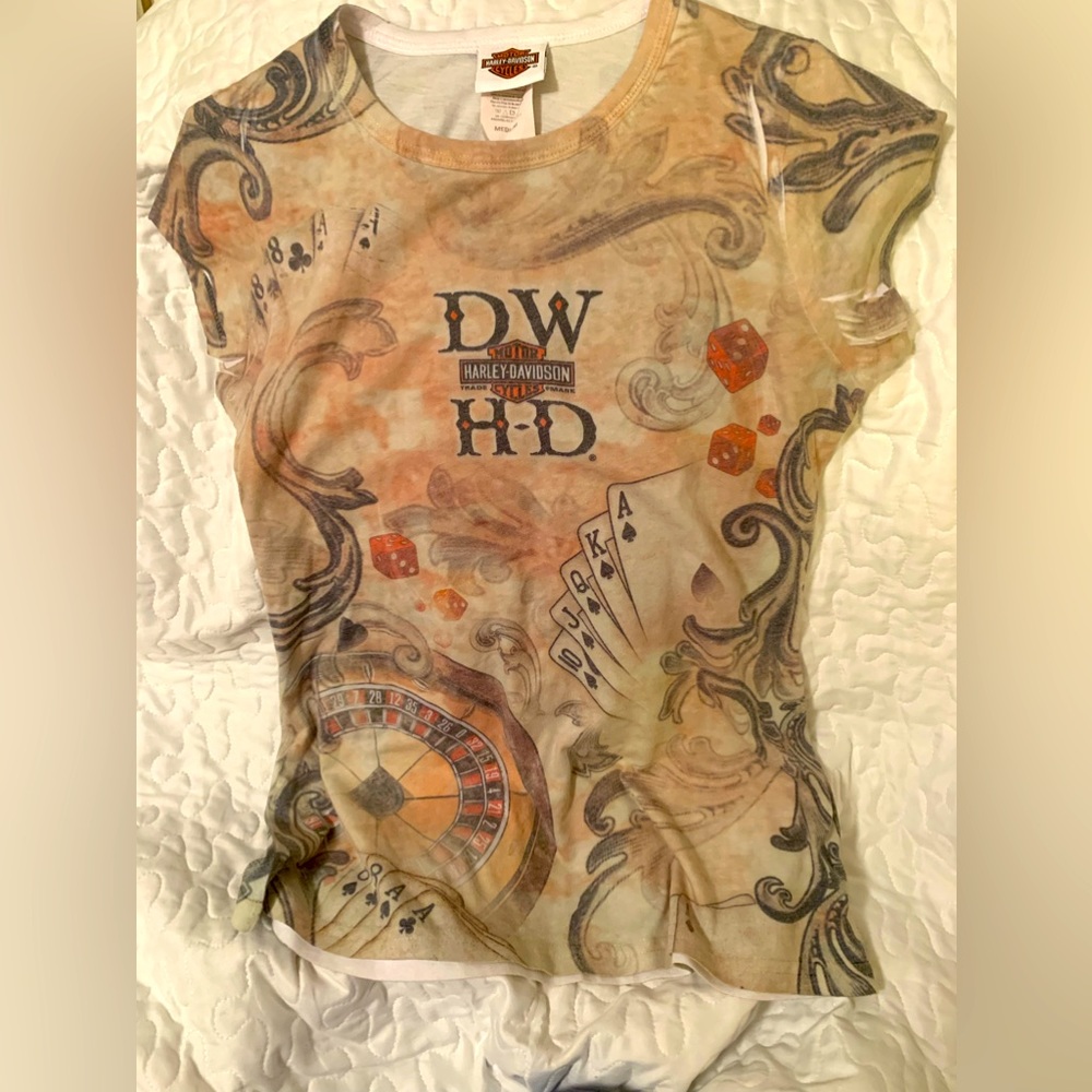 Ladies medium Harley Davison top